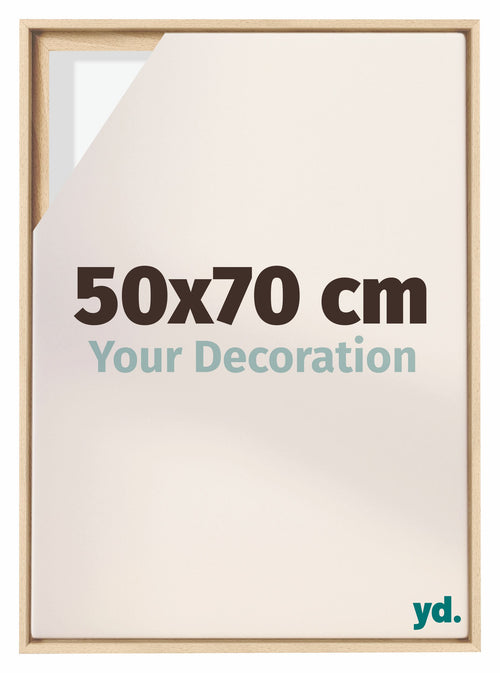 Lyon MDF Schattenfugenrahmen 50x70cm Buche Vorne Messe | Yourdecoration.at