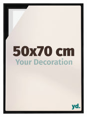 Lyon MDF Schattenfugenrahmen 50x70cm Schwarz Matt Vorne Messe | Yourdecoration.at