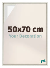 Lyon MDF Schattenfugenrahmen 50x70cm White Wash Vorne Messe | Yourdecoration.at