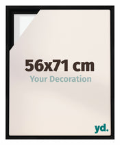 Lyon MDF Schattenfugenrahmen 56x71cm Schwarz Matt Vorne Messe | Yourdecoration.at
