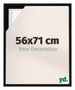 Lyon MDF Schattenfugenrahmen 56x71cm Schwarz Matt Vorne Messe | Yourdecoration.at