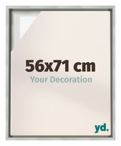 Lyon MDF Schattenfugenrahmen 56x71cm Silber Matt Vorne Messe | Yourdecoration.at