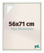Lyon MDF Schattenfugenrahmen 56x71cm Weiss Matt Vorne Messe | Yourdecoration.at