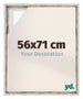 Lyon MDF Schattenfugenrahmen 56x71cm Weiss Vintage Vorne Messe | Yourdecoration.at