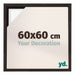 Lyon MDF Schattenfugenrahmen 60x60cm Eiche Dunkel Vorne Messe | Yourdecoration.at