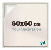 Lyon MDF Schattenfugenrahmen 60x60cm White Wash Vorne Messe | Yourdecoration.at