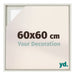 Lyon MDF Schattenfugenrahmen 60x60cm White Wash Vorne Messe | Yourdecoration.at