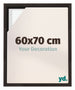 Lyon MDF Schattenfugenrahmen 60x70cm Eiche Dunkel Vorne Messe | Yourdecoration.at