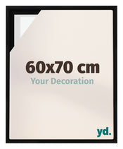 Lyon MDF Schattenfugenrahmen 60x70cm Schwarz Matt Vorne Messe | Yourdecoration.at