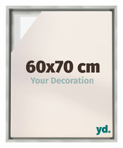 Lyon MDF Schattenfugenrahmen 60x70cm Silber Matt Vorne Messe | Yourdecoration.at