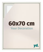 Lyon MDF Schattenfugenrahmen 60x70cm Weiss Matt Vorne Messe | Yourdecoration.at