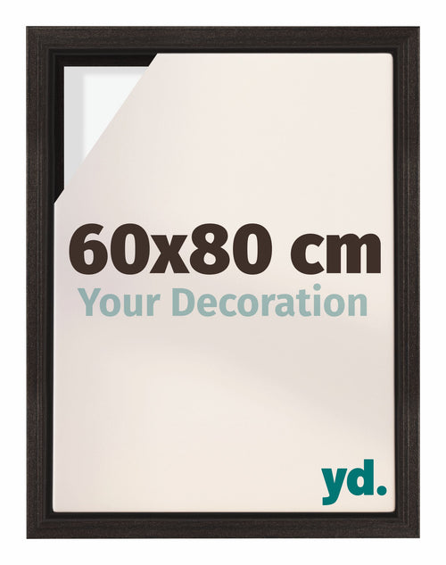 Lyon MDF Schattenfugenrahmen 60x80cm Eiche Dunkel Vorne Messe | Yourdecoration.at