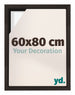 Lyon MDF Schattenfugenrahmen 60x80cm Eiche Dunkel Vorne Messe | Yourdecoration.at