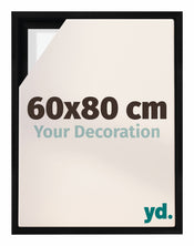 Lyon MDF Schattenfugenrahmen 60x80cm Schwarz Matt Vorne Messe | Yourdecoration.at