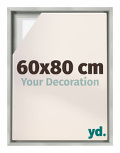 Lyon MDF Schattenfugenrahmen 60x80cm Silber Matt Vorne Messe | Yourdecoration.at