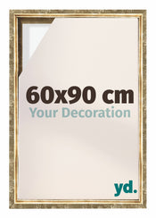 Lyon MDF Schattenfugenrahmen 60x90cm Gold Antik Vorne Messe | Yourdecoration.at