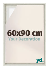 Lyon MDF Schattenfugenrahmen 60x90cm White Wash Vorne Messe | Yourdecoration.at