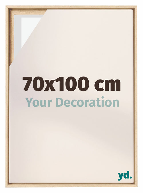 Lyon MDF Schattenfugenrahmen 70x100cm Buche Vorne Messe | Yourdecoration.at