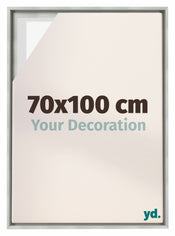 Lyon MDF Schattenfugenrahmen 70x100cm Silber Matt Vorne Messe | Yourdecoration.at