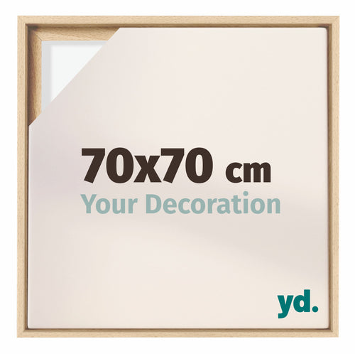Lyon MDF Schattenfugenrahmen 70x70cm Buche Vorne Messe | Yourdecoration.at