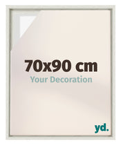 Lyon MDF Schattenfugenrahmen 70x90cm White Wash Vorne Messe | Yourdecoration.at