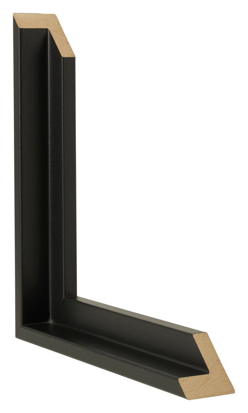Lyon MDF Schattenfugenrahmen Schwarz Matt Querschnitte | Yourdecoration.at