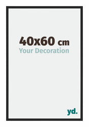 Miami Aluminium Bilderrahmen 40x60cm Schwarz Hochglanz Vorne Messe | Yourdecoration.at