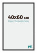 Miami Aluminium Bilderrahmen 40x60cm Schwarz Hochglanz Vorne Messe | Yourdecoration.at