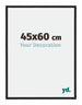 Miami Aluminium Bilderrahmen 45x60cm Schwarz Hochglanz Vorne Messe | Yourdecoration.at