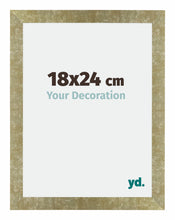 Mura MDF Bilderrahmen 18x24cm Gold Antik Vorne Messe | Yourdecoration.at