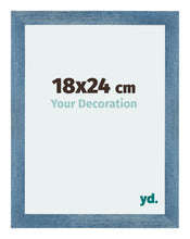 Mura MDF Bilderrahmen 18x24cm Hell Blau Geveegd Vorne Messe | Yourdecoration.at