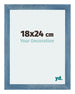 Mura MDF Bilderrahmen 18x24cm Hell Blau Geveegd Vorne Messe | Yourdecoration.at