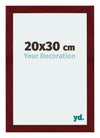 Mura MDF Bilderrahmen 20x30cm Weinrot Gewischt Vorne Messe | Yourdecoration.at