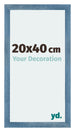 Mura MDF Bilderrahmen 20x40cm Hell Blau Geveegd Vorne Messe | Yourdecoration.at