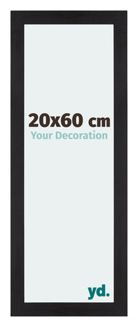 Mura MDF Bilderrahmen 20x60cm Schwarz Gemasert Vorne Messe | Yourdecoration.at