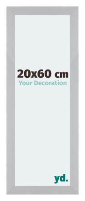 Mura MDF Bilderrahmen 20x60cm Silber Matt Vorne Messe | Yourdecoration.at