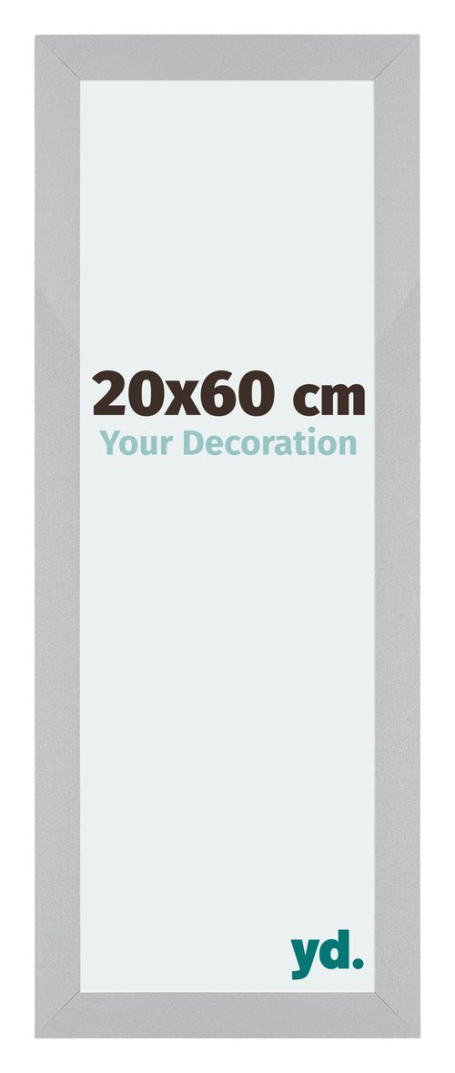 Mura MDF Bilderrahmen 20x60cm Silber Matt Vorne Messe | Yourdecoration.at