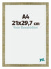 Mura MDF Bilderrahmen 21x29 7cm A4 Gold Antik Vorne Messe | Yourdecoration.at