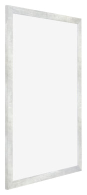 Mura MDF Bilderrahmen 21x29 7cm A4 Silberglanz Vintage Vorne Schrag | Yourdecoration.at