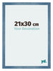 Mura MDF Bilderrahmen 21x30cm Hell Blau Geveegd Vorne Messe | Yourdecoration.at