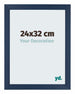 Mura MDF Bilderrahmen 24x32cm Dunkelblau Gewischt Vorne Messe | Yourdecoration.at