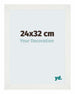 Mura MDF Bilderrahmen 24x32cm Weiß Gewischt Vorne Messe | Yourdecoration.at