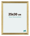 Mura MDF Bilderrahmen 25x30cm Gold Glanz Vorne Messe | Yourdecoration.at