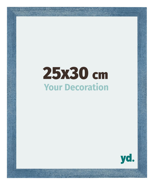Mura MDF Bilderrahmen 25x30cm Hell Blau Geveegd Vorne Messe | Yourdecoration.at