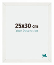 Mura MDF Bilderrahmen 25x30cm Weiss Gewischt Vorne Messe | Yourdecoration.at
