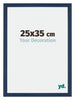 Mura MDF Bilderrahmen 25x35cm Dunkelblau Gewischt Vorne Messe | Yourdecoration.at
