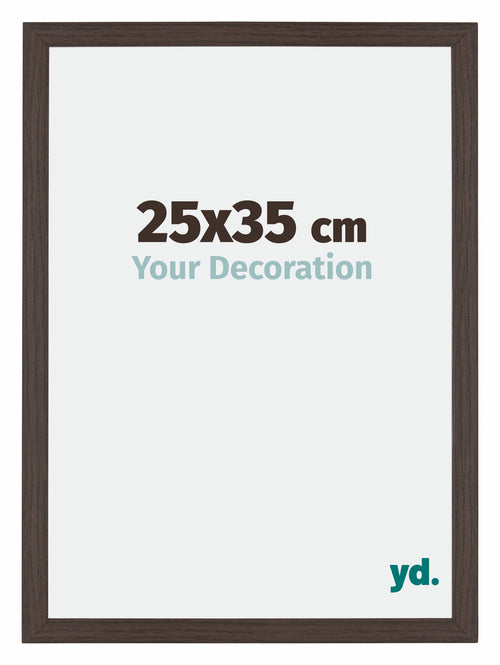 Mura MDF Bilderrahmen 25x35cm Eiche Dunkel Vorne Messe | Yourdecoration.at