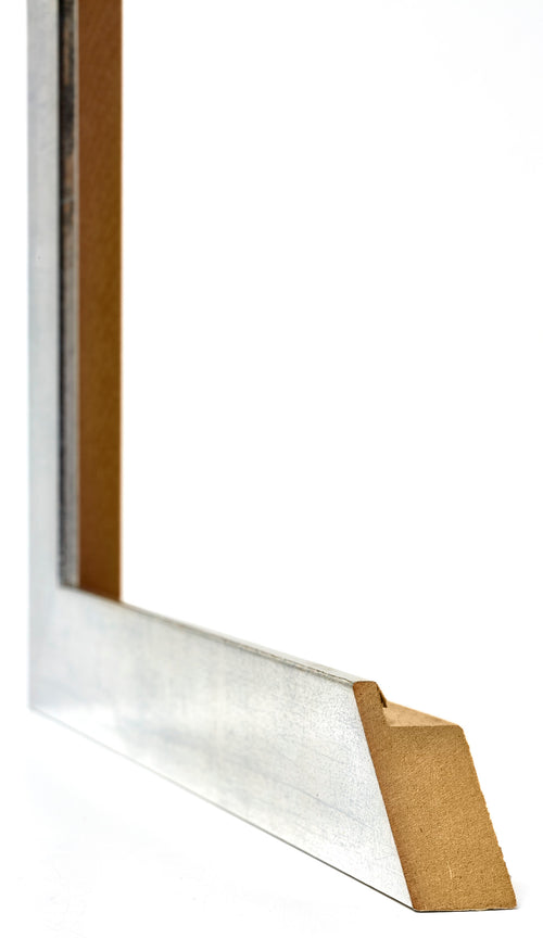 Mura MDF Bilderrahmen 25x35cm Silberglanz Vintage Detail Querschnitt | Yourdecoration.at