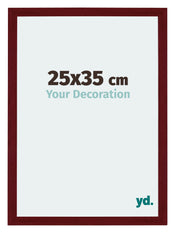 Mura MDF Bilderrahmen 25x35cm Weinrot Gewischt Vorne Messe | Yourdecoration.at