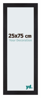Mura MDF Bilderrahmen 25x75cm Schwarz Gemasert Vorne Messe | Yourdecoration.at